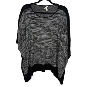 Eileen‎ Fisher Organic Linen Twist Knit Raglan Box Sweater Poncho Top One Size